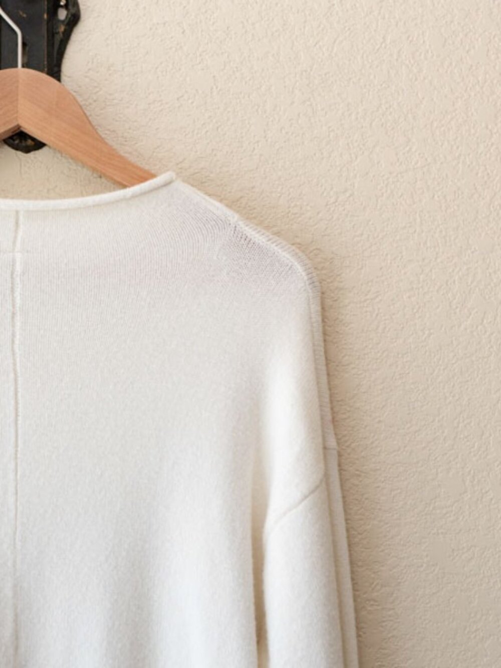 Anthropologie Moth Cream Tunic Sweater Womens M Soft Knit Longline Minimalist - Picture 10 of 13